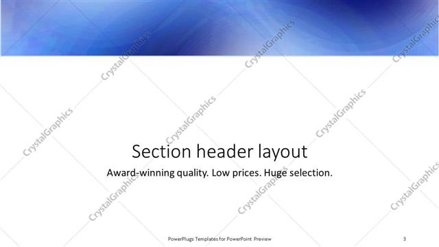 Section Header presentation slide layout