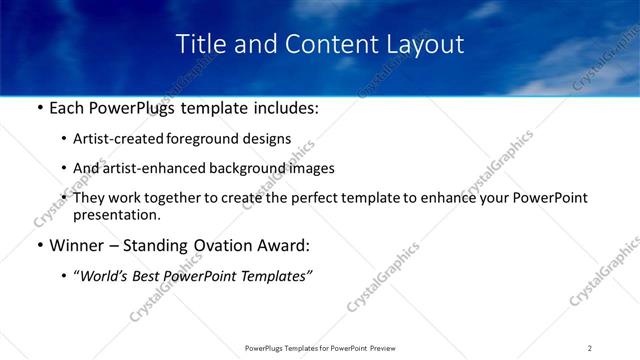 Title and Content presentation slide layout