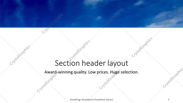 Section Header presentation slide layout
