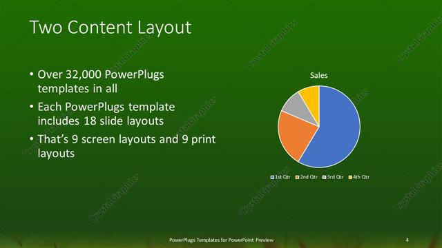 Two Content presentation slide layout