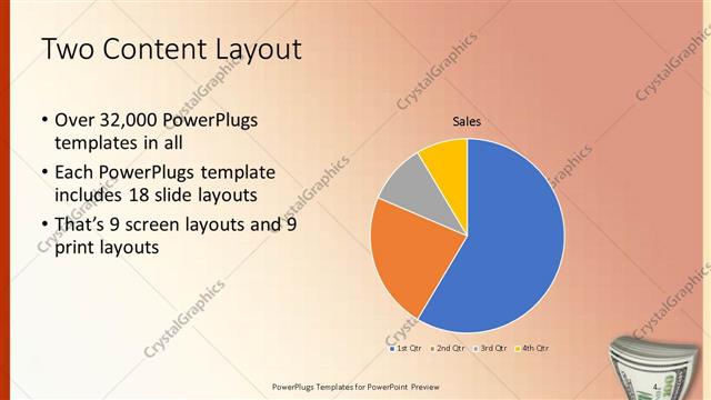 Two Content presentation slide layout