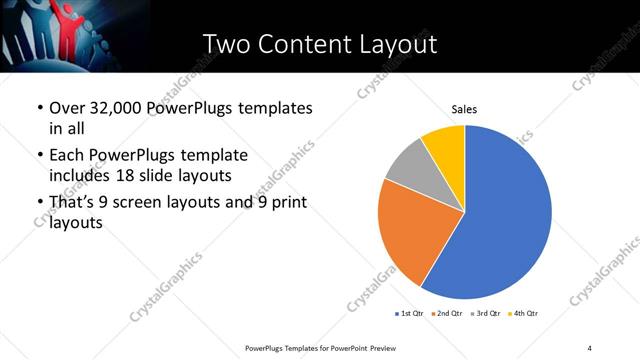 Two Content presentation slide layout