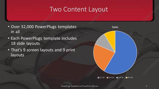 Two Content presentation slide layout