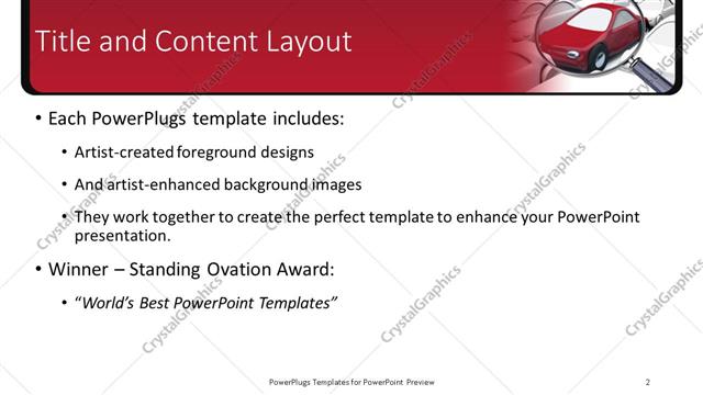 Title and Content presentation slide layout