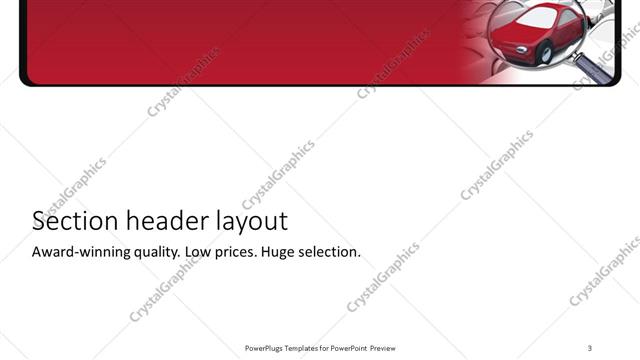 Section Header presentation slide layout