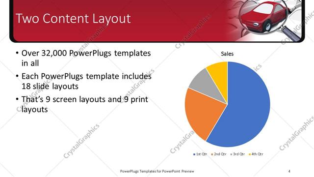 Two Content presentation slide layout