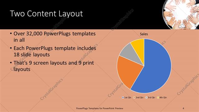 Two Content presentation slide layout