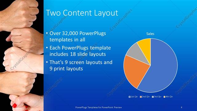 Two Content presentation slide layout