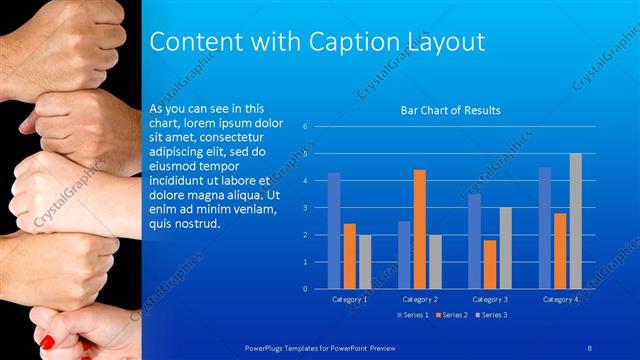 Content with Caption presentation slide layout