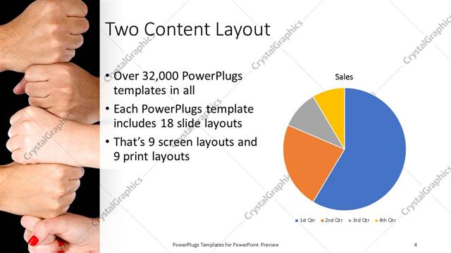 Two Content presentation slide layout