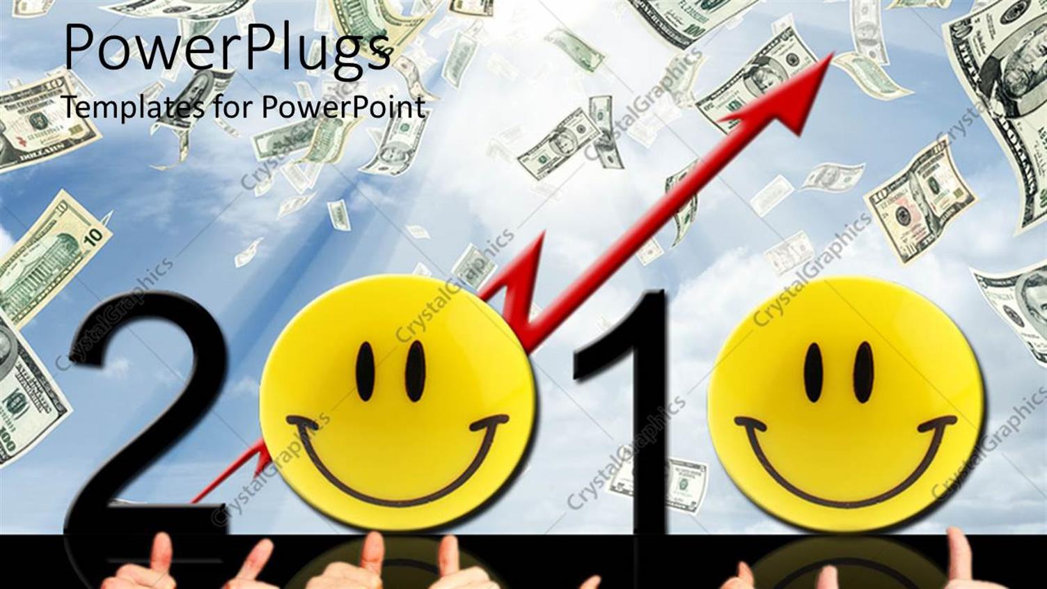 Featuring Lots of Adults Hands and Smiley Faces with a 2010 Text