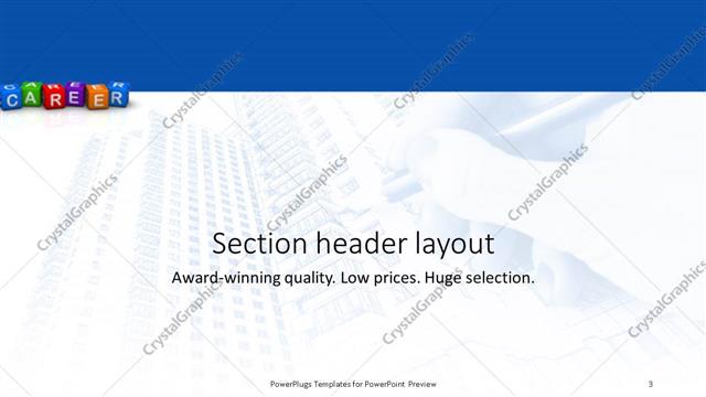 Section Header presentation slide layout