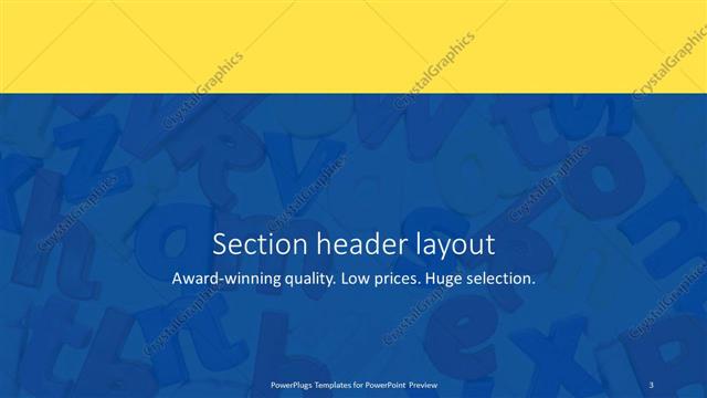 Section Header presentation slide layout