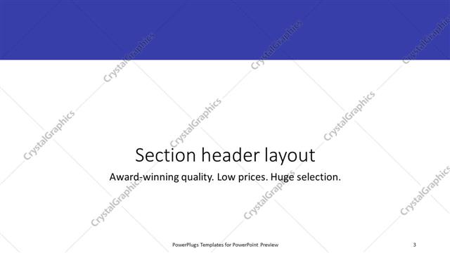 Section Header presentation slide layout