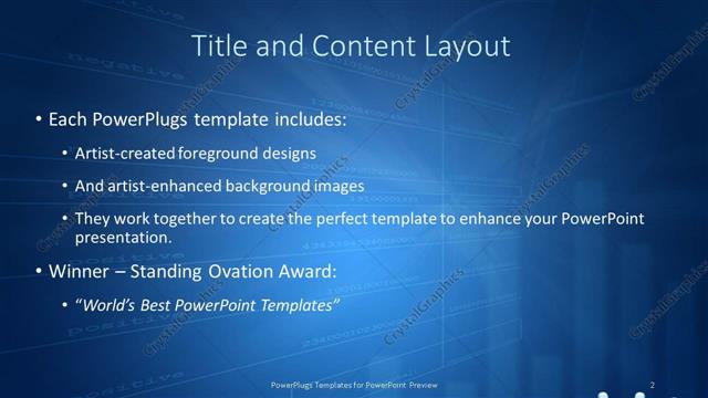Title and Content presentation slide layout
