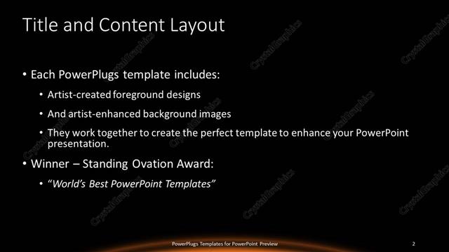 Title and Content presentation slide layout