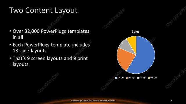 Two Content presentation slide layout