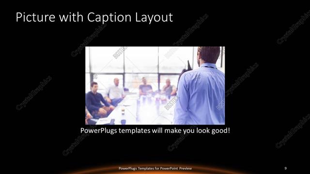 Picture with Caption presentation slide layout