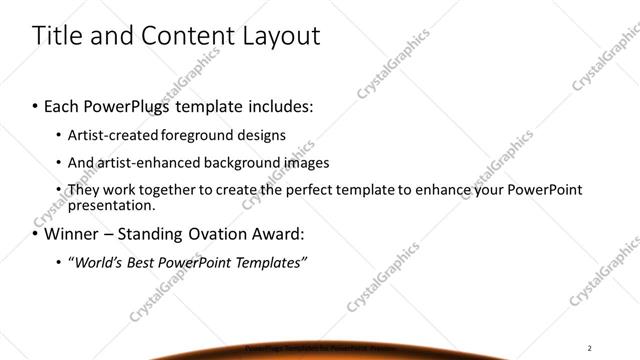 Title and Content presentation slide layout
