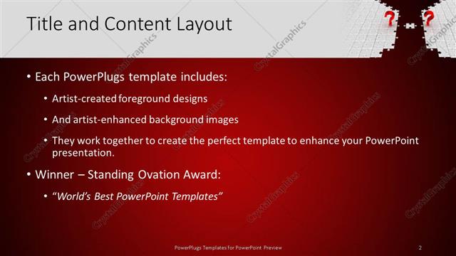 Title and Content presentation slide layout