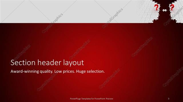 Section Header presentation slide layout
