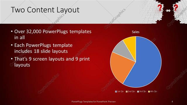 Two Content presentation slide layout