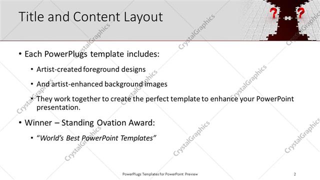 Title and Content presentation slide layout