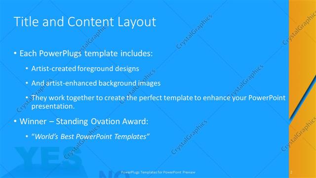 Title and Content presentation slide layout