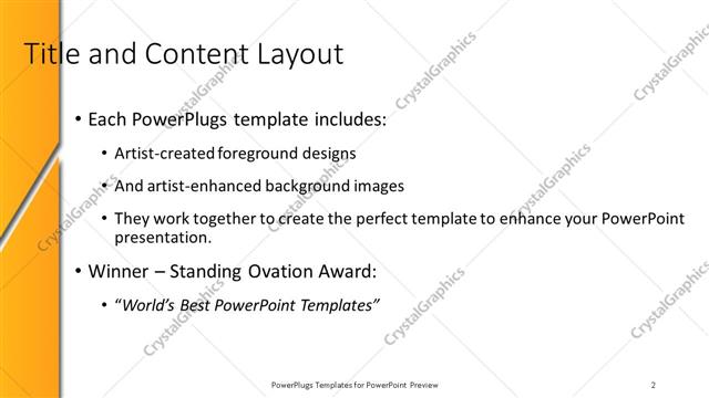 Title and Content presentation slide layout