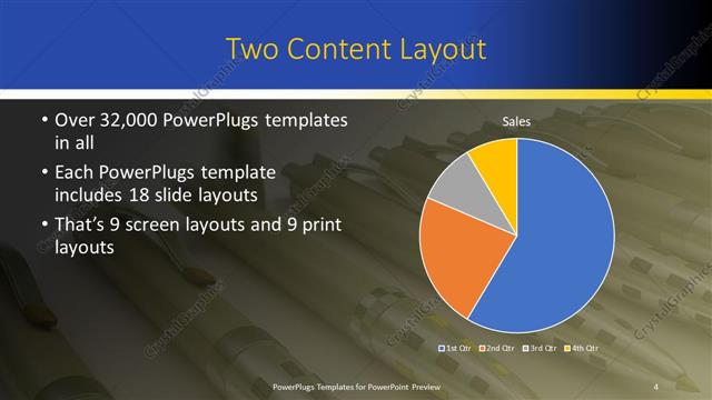 Two Content presentation slide layout