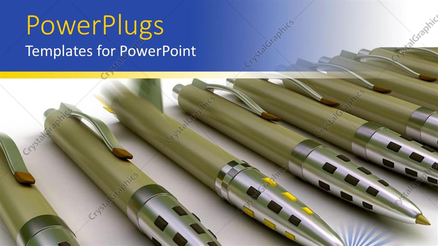 Featuring Lots of Ball Point Pens with One Different One in the Middle