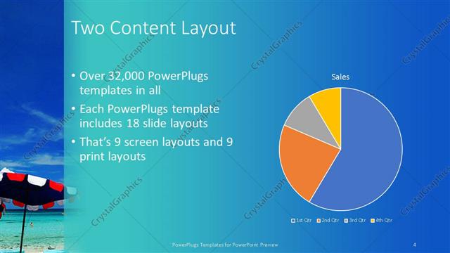 Two Content presentation slide layout