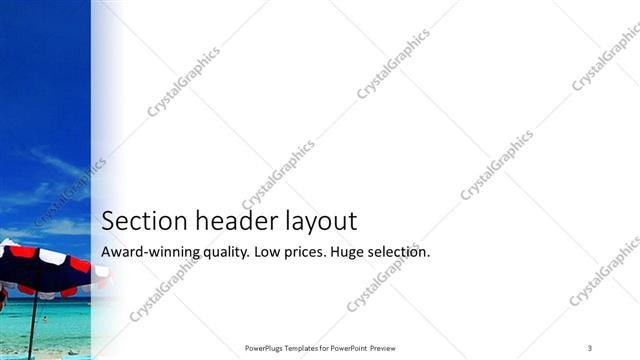 Section Header presentation slide layout