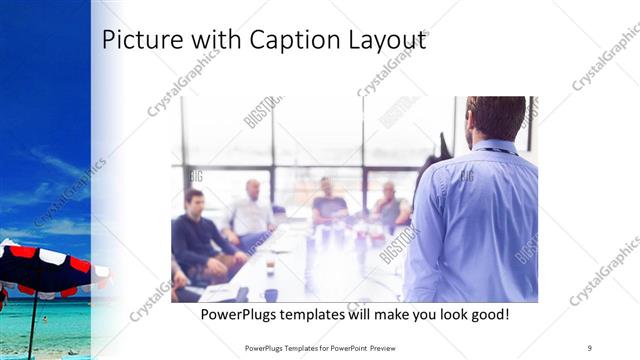 Picture with Caption presentation slide layout