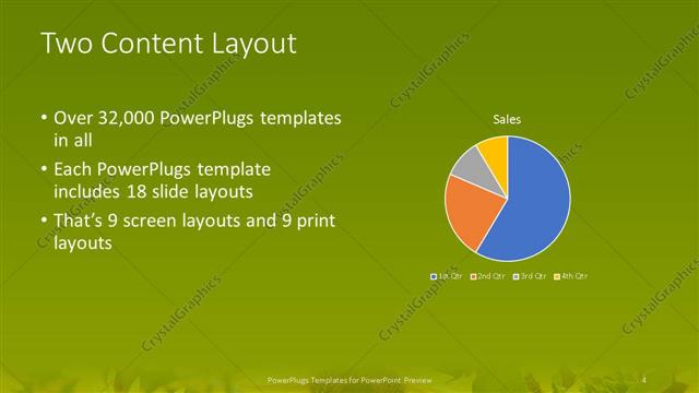 Two Content presentation slide layout
