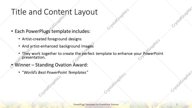 Title and Content presentation slide layout