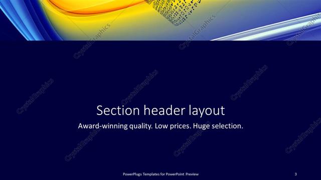 Section Header presentation slide layout