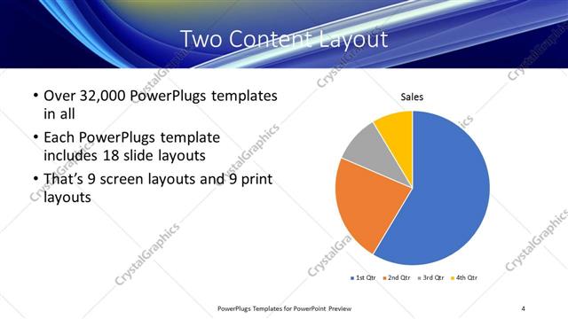 Two Content presentation slide layout