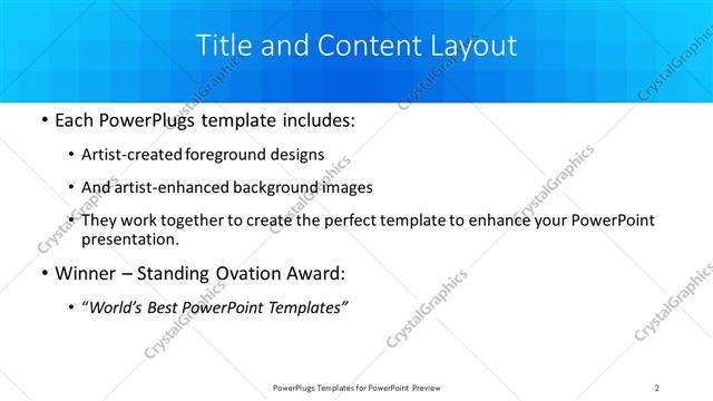 Title and Content presentation slide layout