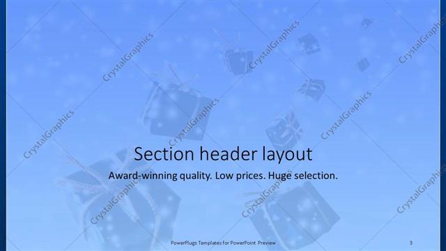 Section Header presentation slide layout