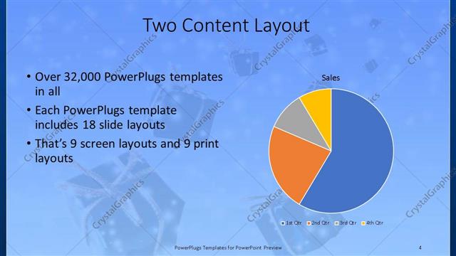 Two Content presentation slide layout