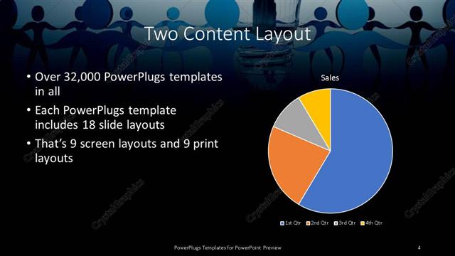 Two Content presentation slide layout