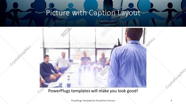 Picture with Caption presentation slide layout