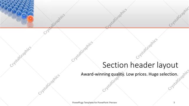 Section Header presentation slide layout