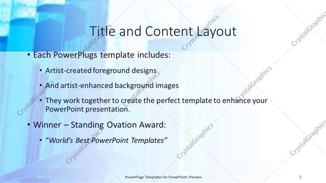 Title and Content presentation slide layout