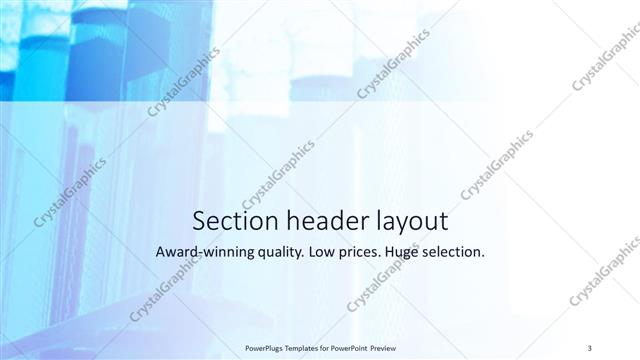 Section Header presentation slide layout