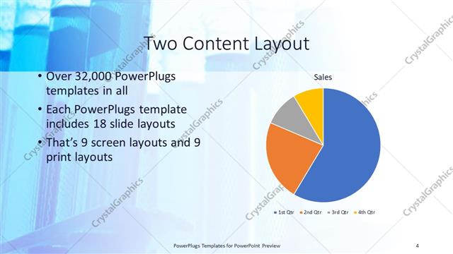 Two Content presentation slide layout