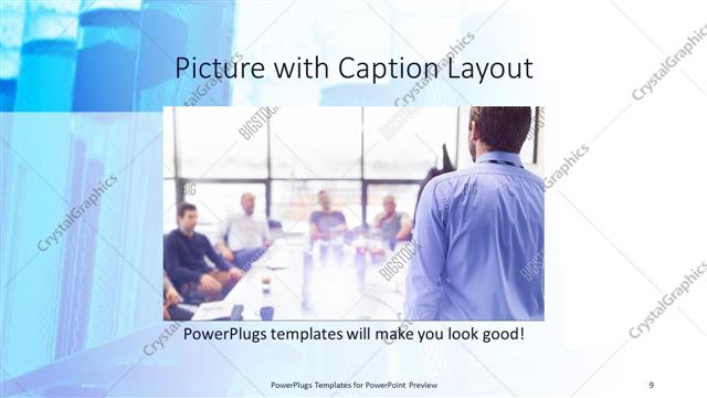 Picture with Caption presentation slide layout