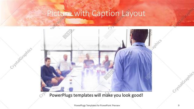 Picture with Caption presentation slide layout