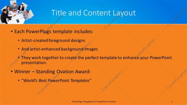 Title and Content presentation slide layout